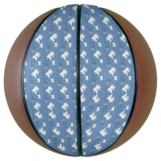 Ballon De Basket Feuille blanche unique (Vertical)