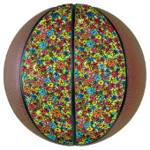 Ballon De Basket Fleurs rétro (Vertical)