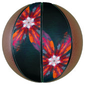 Ballon De Basket Flore Mandala Flowers Orange Red Blue Abstract (Vertical)