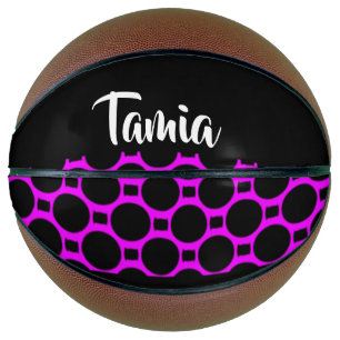 Ballon De Basket Formes ovales rose noir