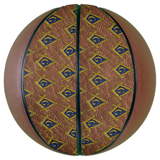 Ballon De Basket Freemasons maçonniques Carré et boussole (Vertical)