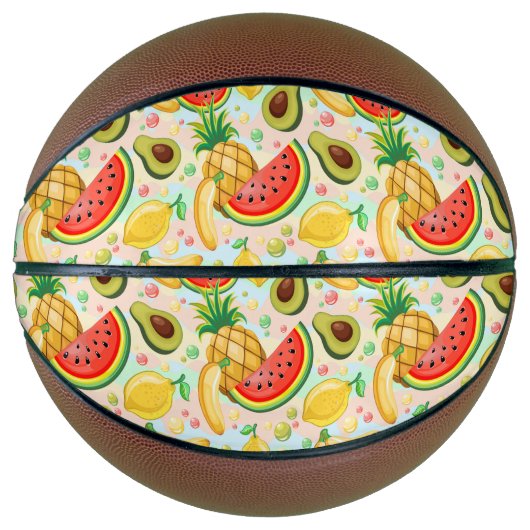 Ballon De Basket Fruits d'été frais Motif (Devant)