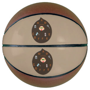 Ballon De Basket Funny Papa Monster aime les boules de café