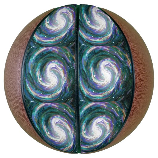 Ballon De Basket Galaxie peinte à la main (Vertical)