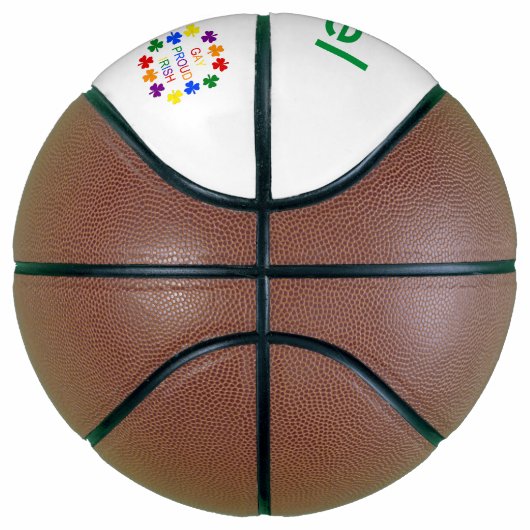 Ballon De Basket Gay Fier Irlandais LGBT Rainbow Shamrocks (Droite)