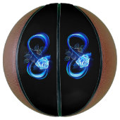 Ballon De Basket Glowing infinity with blue rose (Vertical)