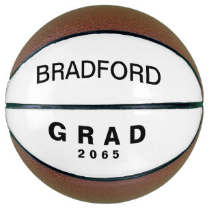 Ballon De Basket Grad Nom Date Graduation Cadeau Basketball