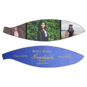 Ballon De Basket Graduation Photo Collage Bleu Cuir Basketball (Panneaux)