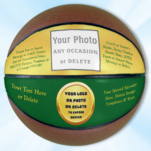 Ballon De Basket Green and Gold, Photo, Basketball Award Idées,