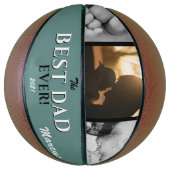 Ballon De Basket Green Best Papa Ever Père`Jour Keepsaké 3 Photo (Vertical)