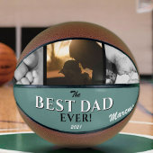Ballon De Basket Green Best Papa Ever Père`Jour Keepsaké 3 Photo