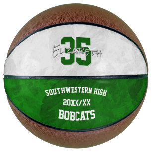 Ballon De Basket Green white
