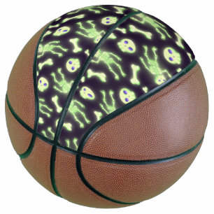 Ballon De Basket Halloween mignon Éffrayant brillant squelette os