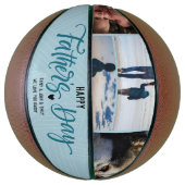 Ballon De Basket Happy Fête des pères Photo Collage de noms personn (Vertical)