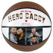 Ballon De Basket Hero Daddy Father's Day 2 Photo Collage (Devant)