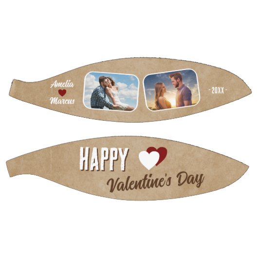 Ballon De Basket Heureuse Sainte-Valentin rustique 2 Photos (Panneaux)