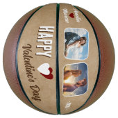 Ballon De Basket Heureuse Sainte-Valentin rustique 2 Photos (Vertical)