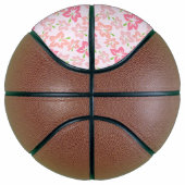 Ballon De Basket Hibiscus Rose, Fleurs Roses, Motif De Fleurs (Droite)