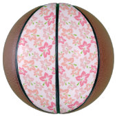 Ballon De Basket Hibiscus Rose, Fleurs Roses, Motif De Fleurs (Vertical)