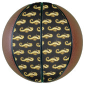 Ballon De Basket Hippocampe Polygonal Or (Vertical)