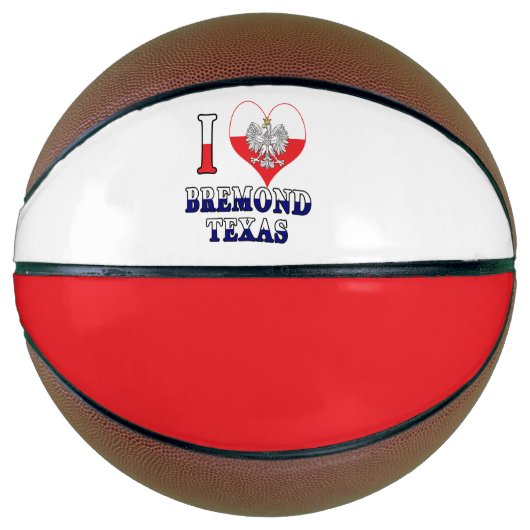 Ballon De Basket I Heart Love Bremond Texas (Devant)
