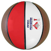Ballon De Basket I Heart Love Bremond Texas (Vertical)