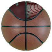 Ballon De Basket Imaginaire Abstrait Vivid Fractal Art Brown Nom bl (Droite)