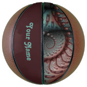 Ballon De Basket Imaginaire Abstrait Vivid Fractal Art Brown Nom bl (Vertical)