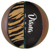 Ballon De Basket Impression tigre Brown et noire (Vertical)