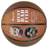 Ballon De Basket Imprimer meilleur papa Ever 2 photo Collage (Devant)