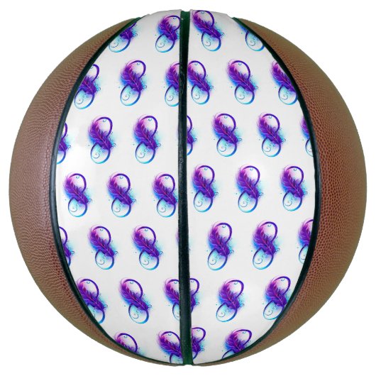 Ballon De Basket Infinity with purple feather (Vertical)