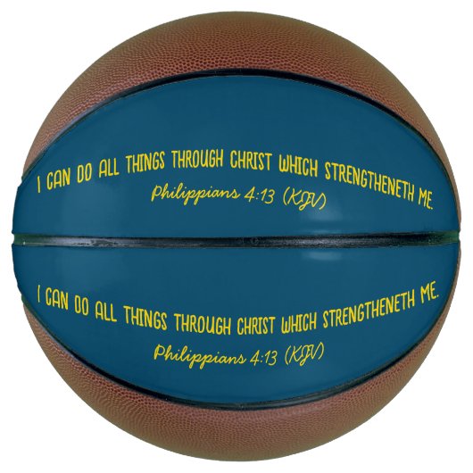 Ballon De Basket Je Peux Faire Tout Par Christ (Devant)