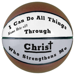 Ballon De Basket Je Peux Faire Tout Par Le Christ Basketball