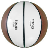 Ballon De Basket Je suis enseignant école Collegeajouter votre nom (Vertical)
