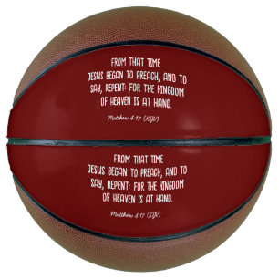 Ballon De Basket Jésus Commence À Prêcher - Bible Verse Noël