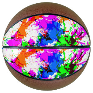Ballon De Basket Joli design coloré de peinture éclatante