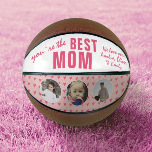 Ballon De Basket Joli Meilleure Maman Cœur Rose 3 Collage de Photos