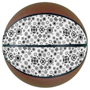 Ballon De Basket Joli motif décoratif arabesque noir et blanc
