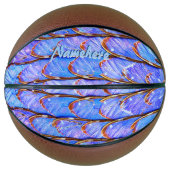 Ballon De Basket Joue comme une fille ! Ailes papillon personnalisé (Devant)