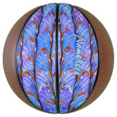 Ballon De Basket Joue comme une fille ! Ailes papillon personnalisé (Vertical)