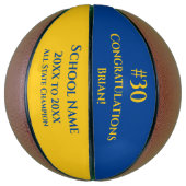 Ballon De Basket Joueur de l'équipe du lycée customisé (Vertical)