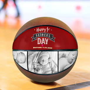Ballon De Basket Joyeuse 1ère Fête des Pères en typographie grasse