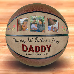 Ballon De Basket Joyeuse 1ère Fête des Pères Papa Cadeau Souvenir 3