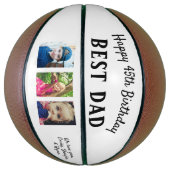 Ballon De Basket Joyeux anniversaire Best Papa 3 Photo Collage (Vertical)