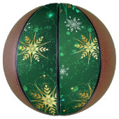 Ballon De Basket Les flocons dorés de Noël sur l'Arrière - plan ver (Vertical)