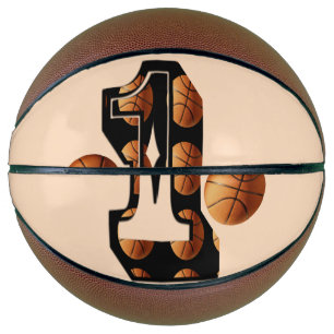 Ballon De Basket Les Joueurs De Basketball Numéro Un Avec Basketbal