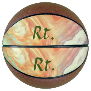 Ballon De Basket Lettre de nom ajouter une marbre géométrique abstr