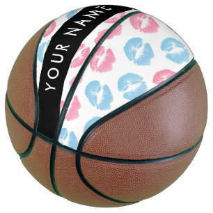 Ballon De Basket Lèvres Roses, Lèvres Bleues, Baiser, Votre Nom, Pe