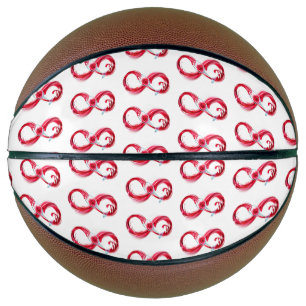 Ballon De Basket L'infini avec du vin rouge