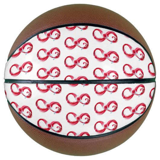 Ballon De Basket L'infini avec du vin rouge (Devant)